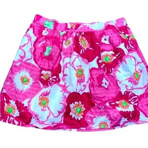 LIllY Pulitzer size 8 pink floral skirt